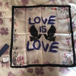 🆕 100% Silk Rebecca Minkoff Love Doves Bandana